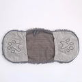 Absorbent Dog Glove with Embroidered Paw for Quick Drying – Grey