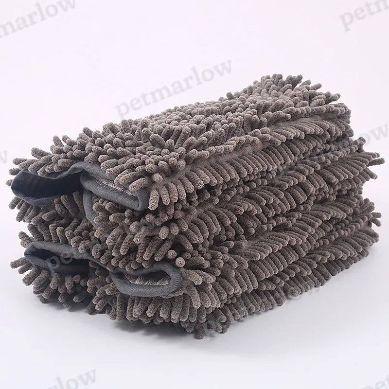 Absorbent Dog Glove with Embroidered Paw for Quick Drying – view 4
