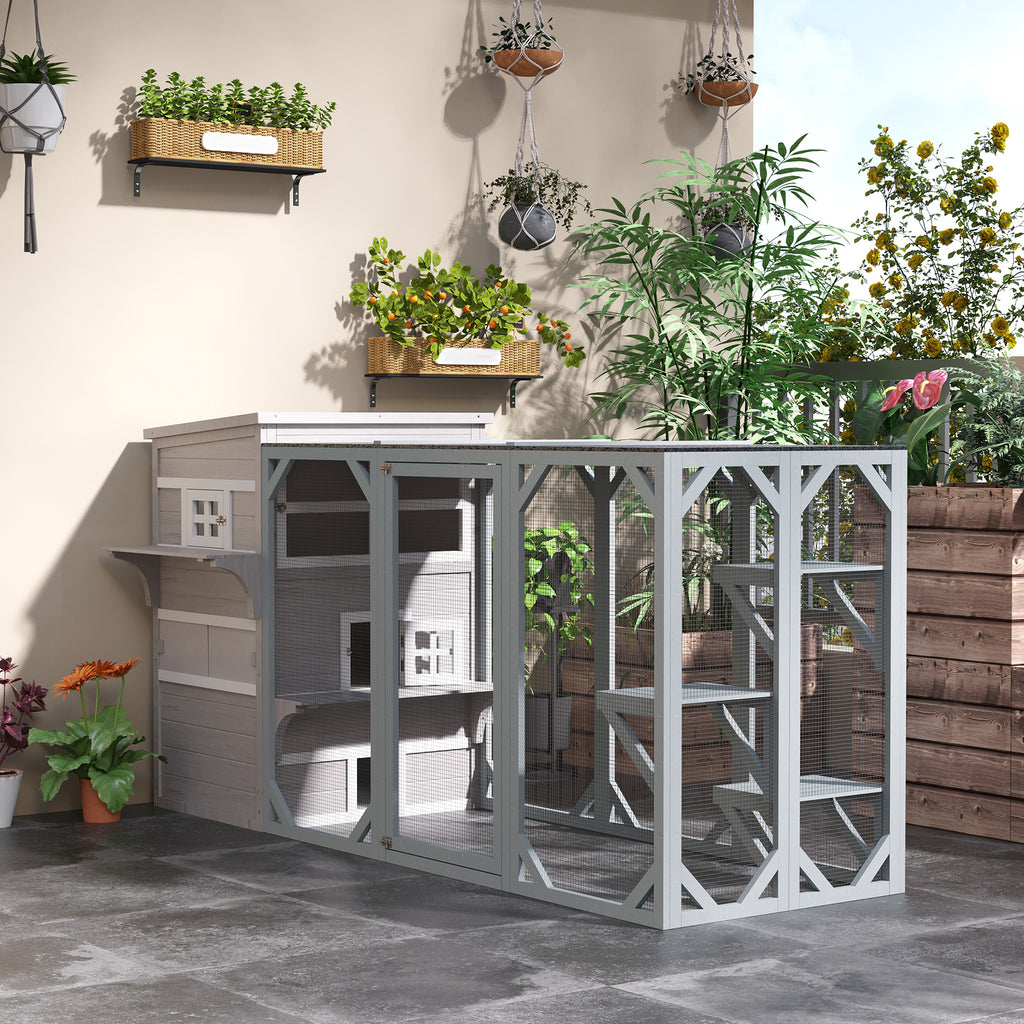 Outdoor Cat House with 5 Escape Doors and Weather Resistance – view 9