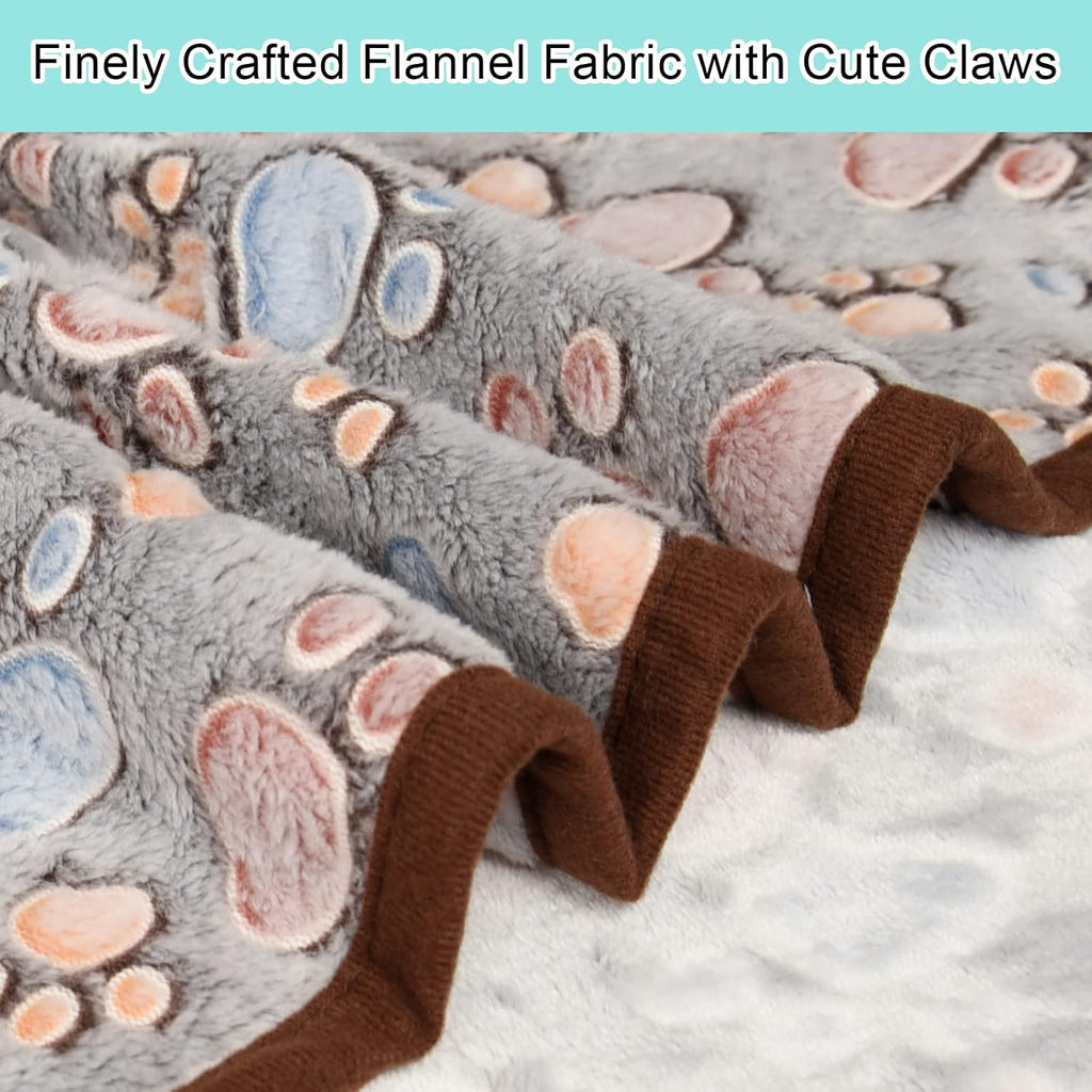 Pet Blanket 3 Pack - Soft Plush Paw Print, Washable Fleece – view 8