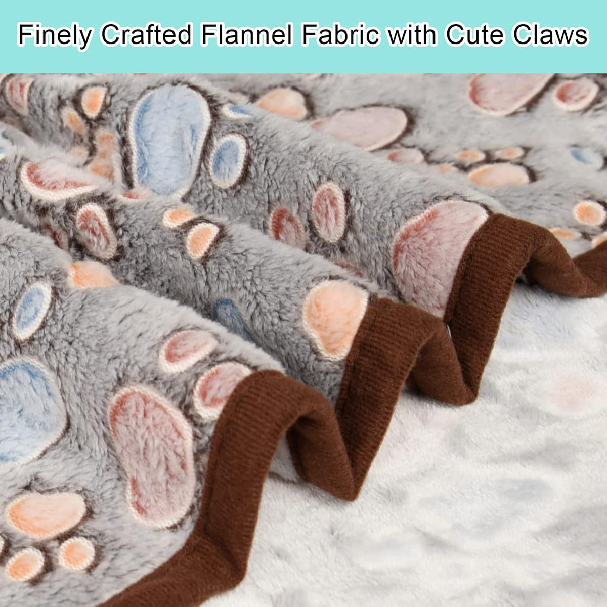 Pet Blanket 3 Pack - Soft Plush Paw Print, Washable Fleece – view 8