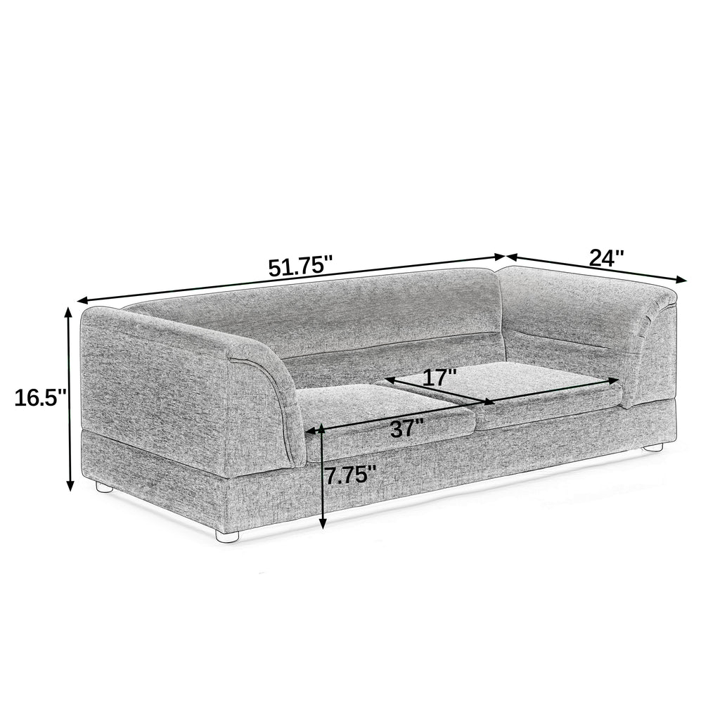 Oversized Pet Sofa with Curved Armrests for Comfort – view 11