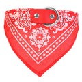 Adjustable Bandana Leather Pet Collar for Dogs and Cats – Red L