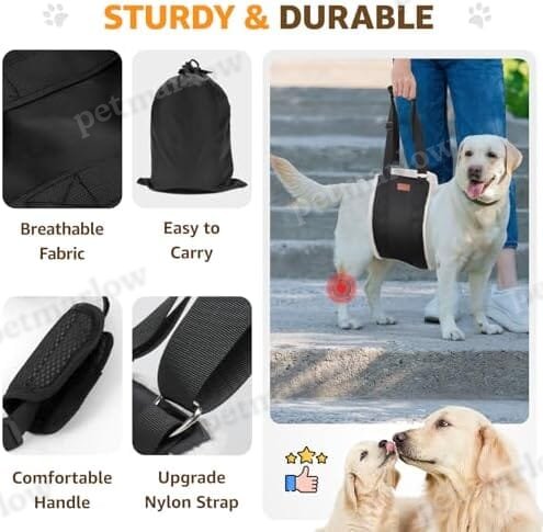 Adjustable Dog Lift Harness Dog Sling for Large Dogs – view 3