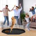 Adjustable Dog Playpen for Secure Pet Space – Black