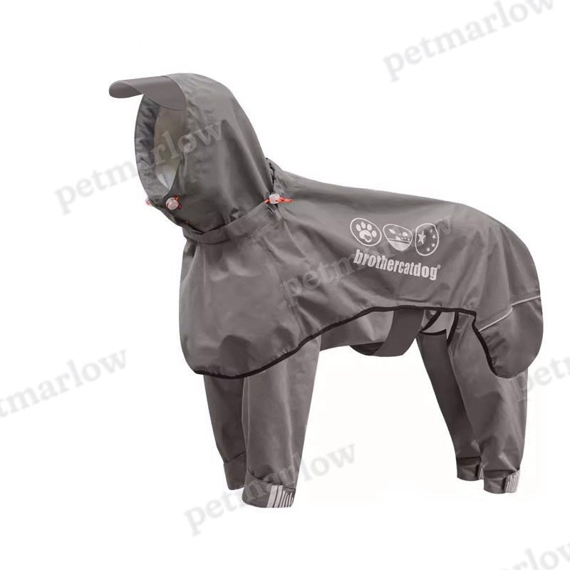 Adjustable Dog Raincoat Waterproof Windproof Dog Coat Fully Wrapped Reflective Dogs Jacket Raincoat – view 6