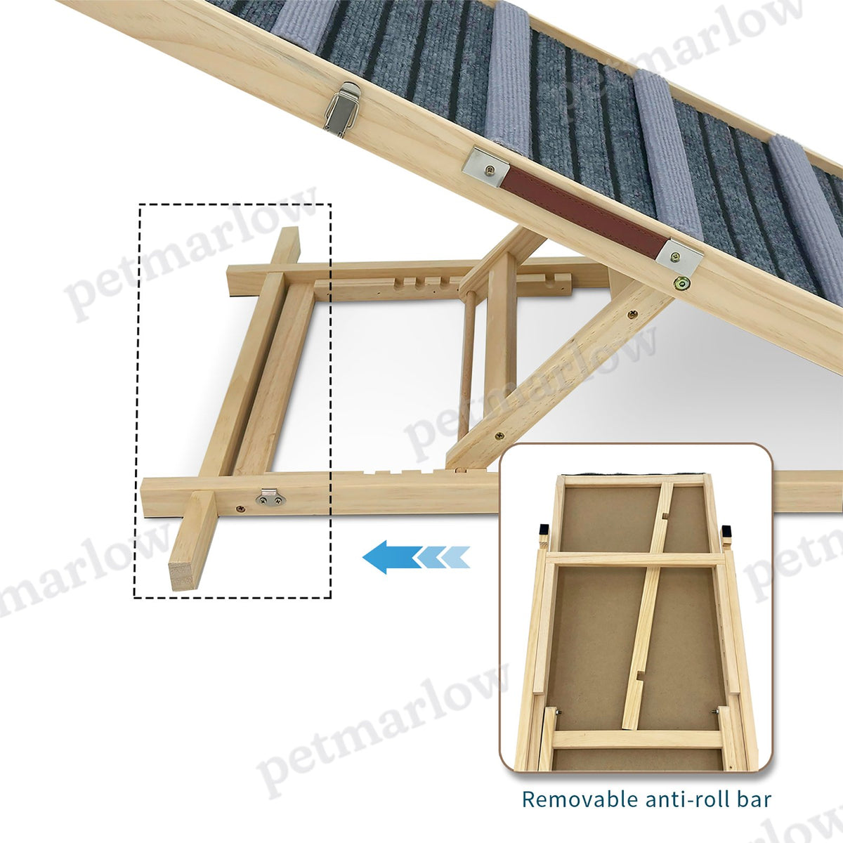 Adjustable Dog Ramp for Couch with High Traction – view 6