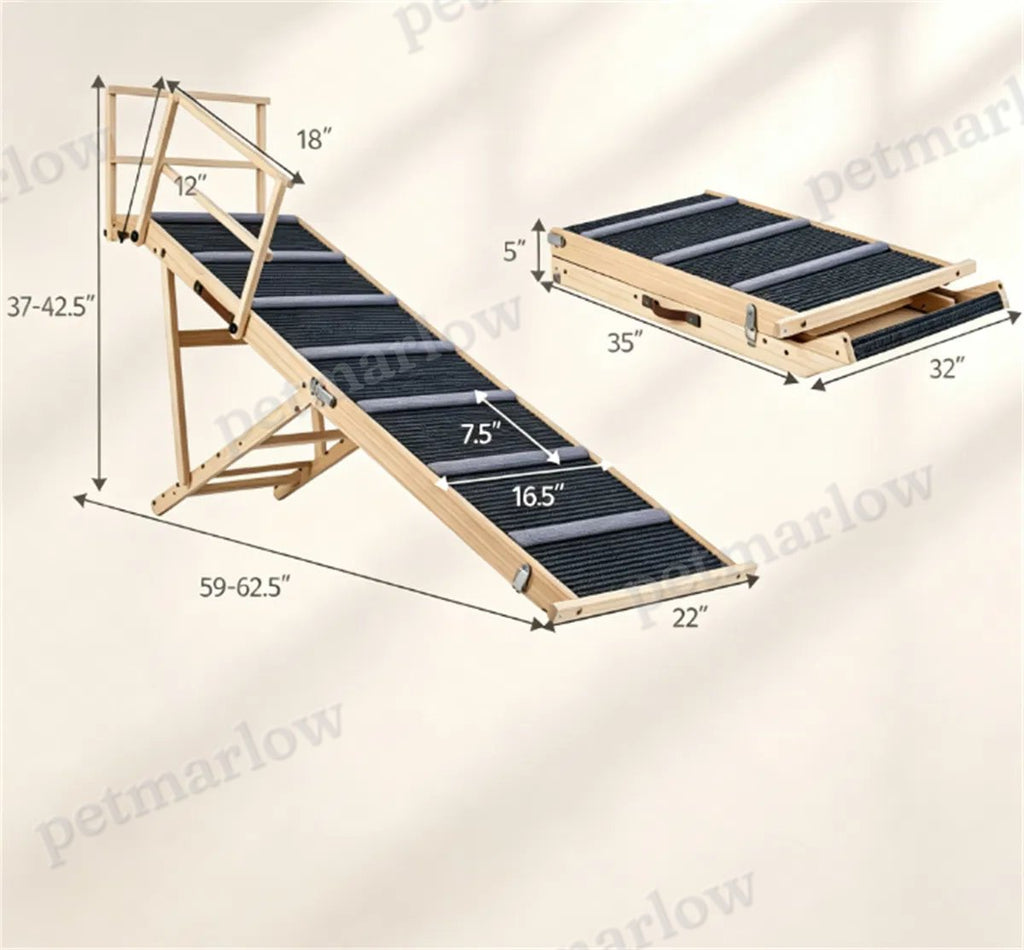Adjustable Foldable Pet Ramp for Dogs with Non-Slip Surface – view 6