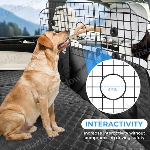 Adjustable Heavy-Duty Wire Mesh Pet Barrier for Car – view 2