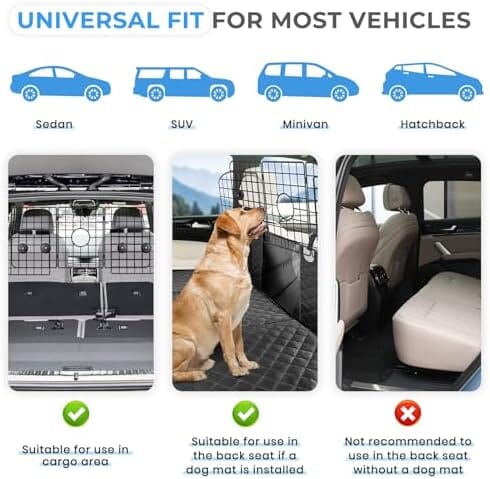 Adjustable Heavy-Duty Wire Mesh Pet Barrier for Car – view 7