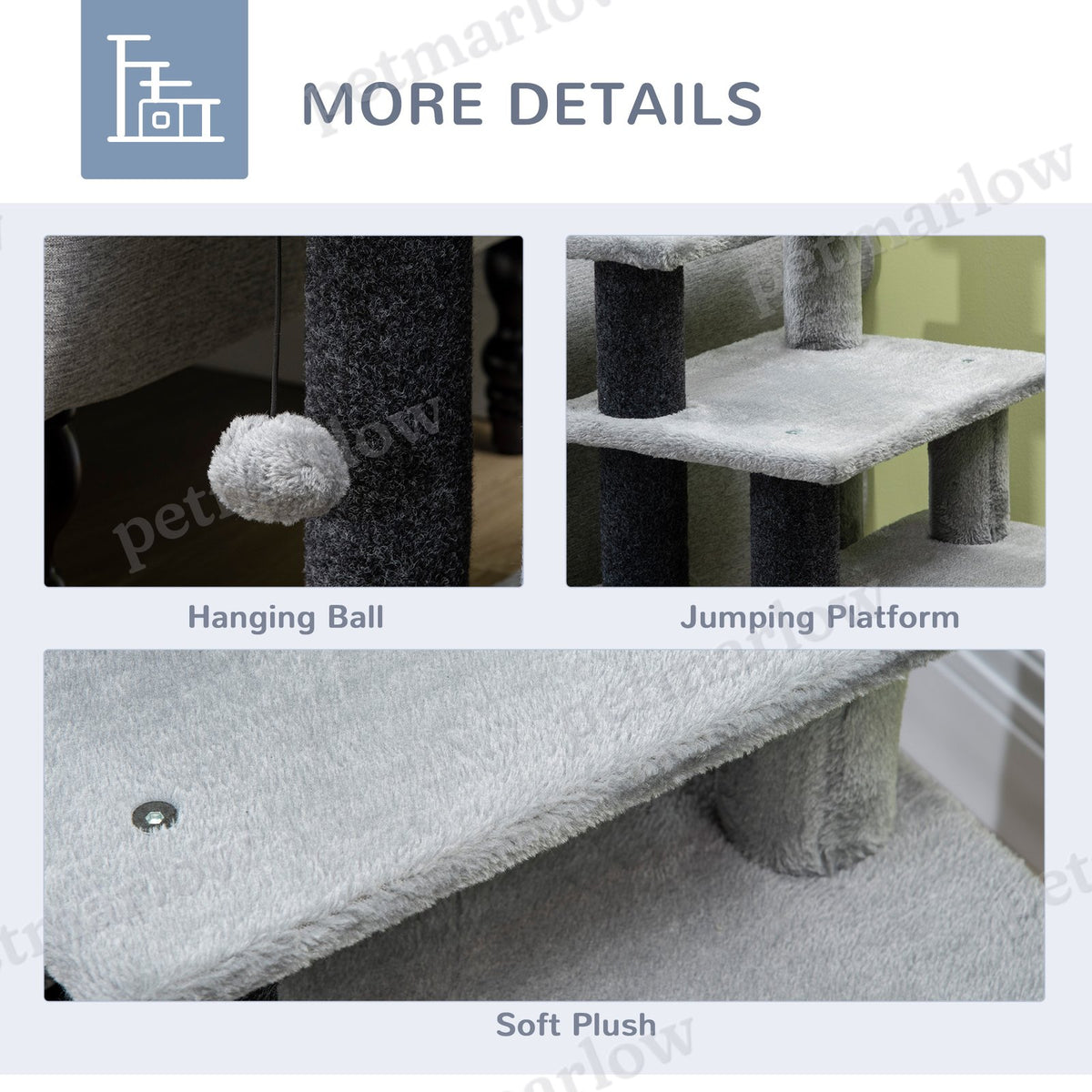 Adjustable Height Cat Stairs with Scratching Post – view 6