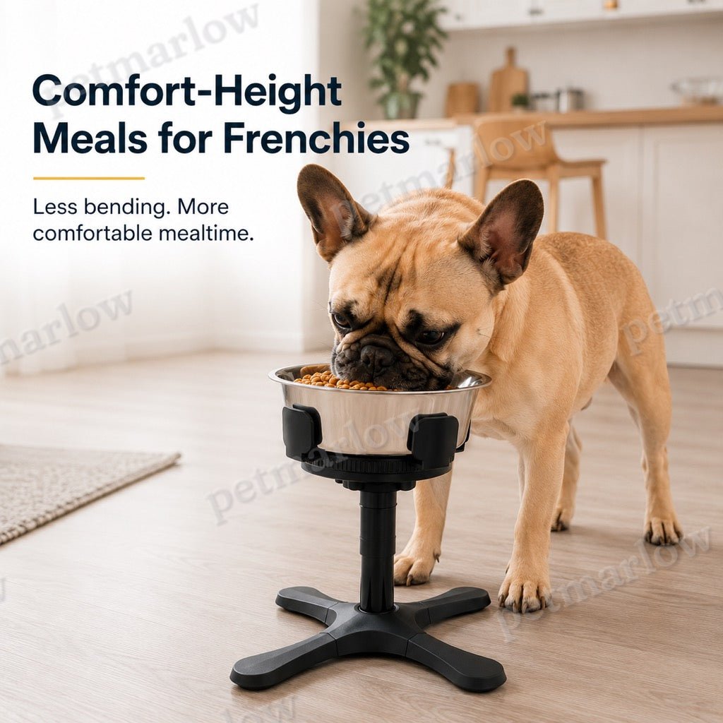Adjustable Height & Tilt Elevated Dog Bowl (Slow-Feed Insert) – view 4