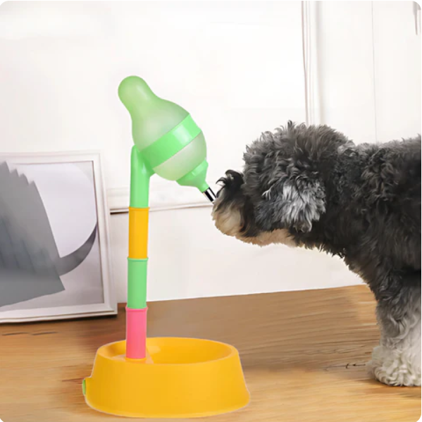 Adjustable Height Water Dispenser with Pet Bowl