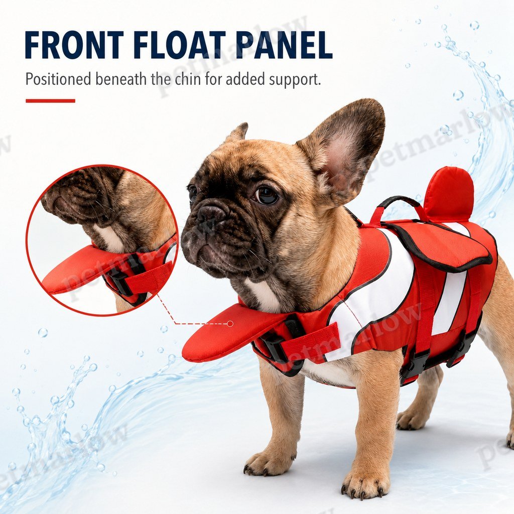 Adjustable Padded Chin Float Dog Life Jacket (Small Breeds) – view 4