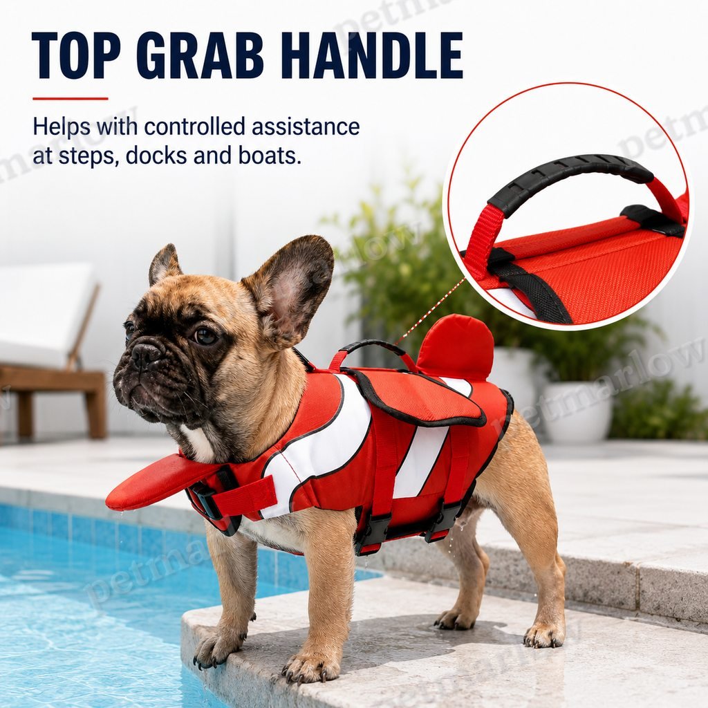 Adjustable Padded Chin Float Dog Life Jacket (Small Breeds) – view 5