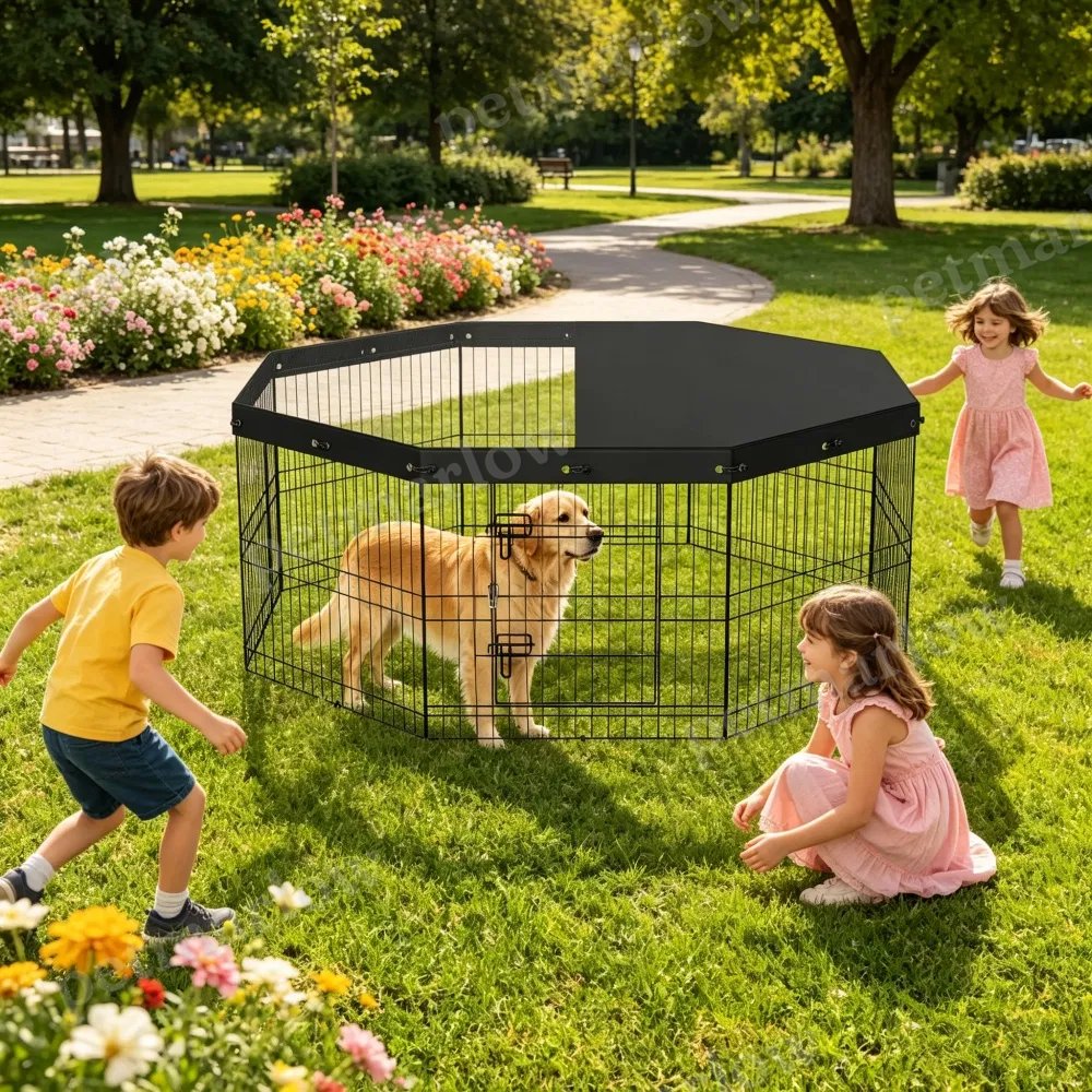 Adjustable Pet Playpen for Outdoor Training – view 3