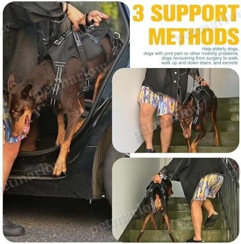Adjustable Reflective Vest Dog Harness with Handle – view 2