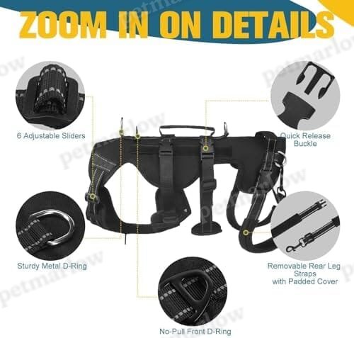 Adjustable Reflective Vest Dog Harness with Handle – view 5