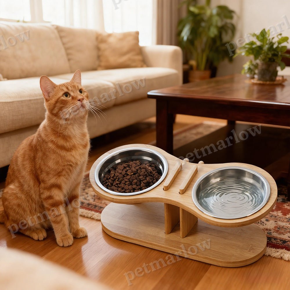 Adjustable Tilted Pet Stand With A Feeding Bowl – view 4
