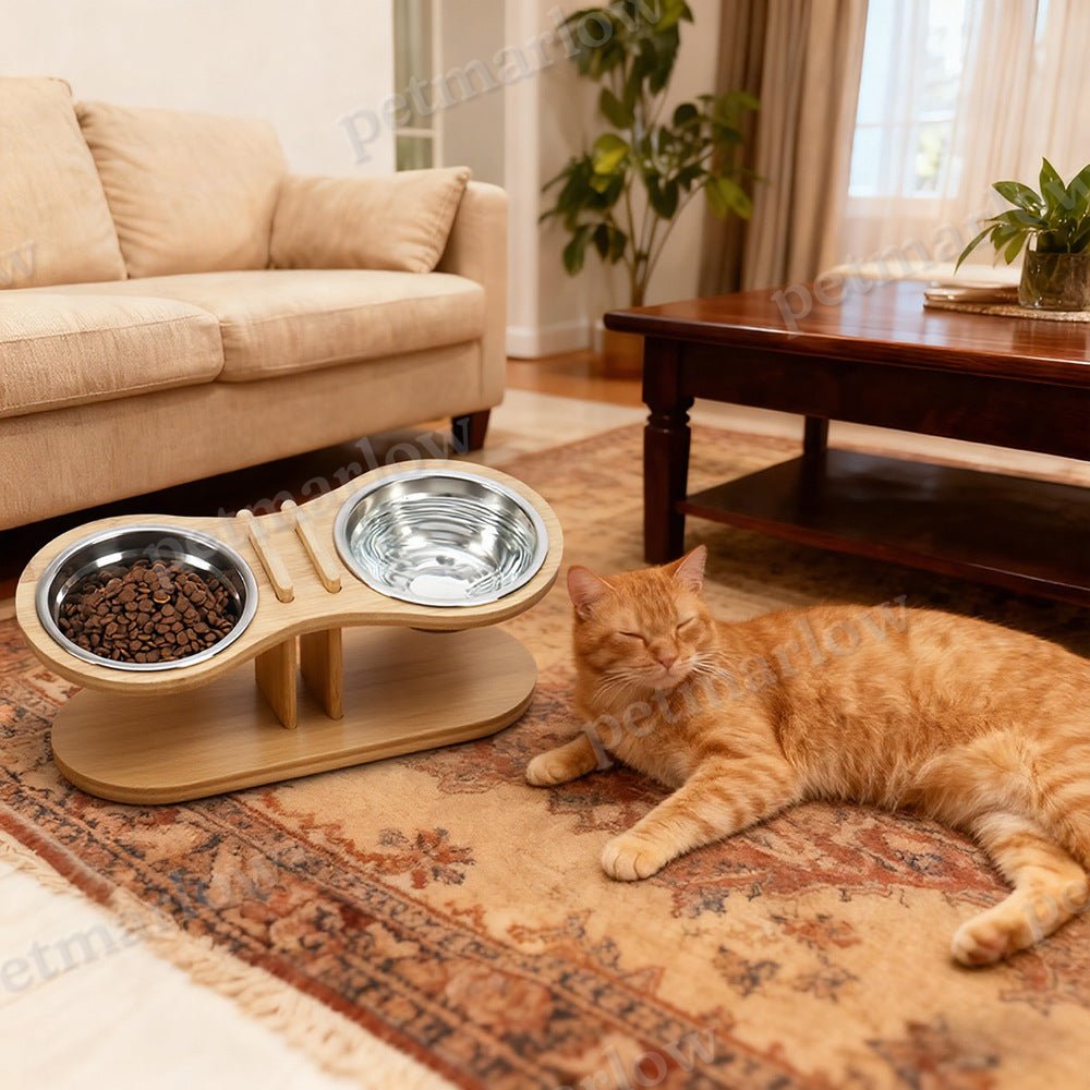 Adjustable Tilted Pet Stand With A Feeding Bowl – view 5