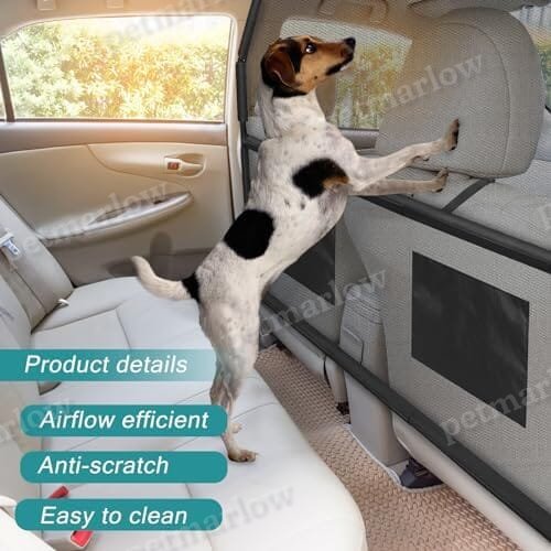 Adventure Car Front Seat Barrier, Adjustable Seat Divider for Dogs – view 2