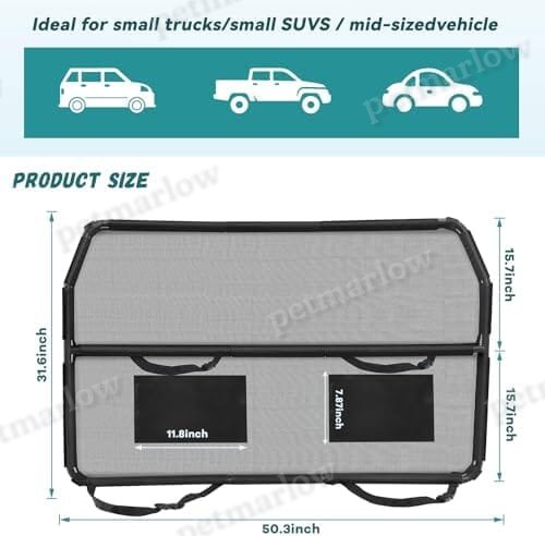 Adventure Car Front Seat Barrier, Adjustable Seat Divider for Dogs – view 6