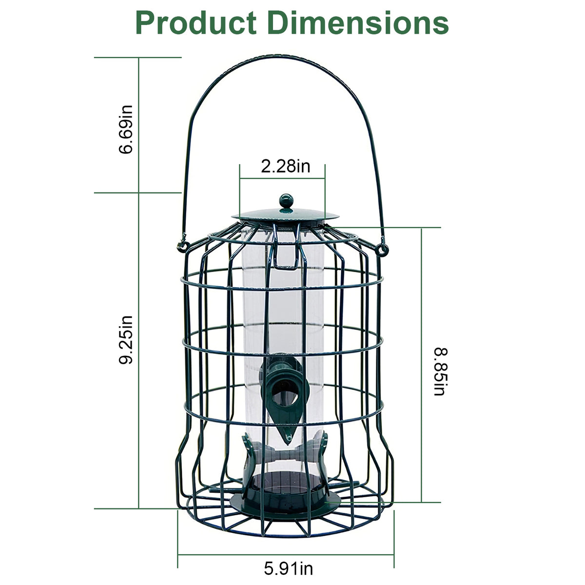 Outdoor Squirrel-Proof Bird Feeder for Small Songbirds – view 7