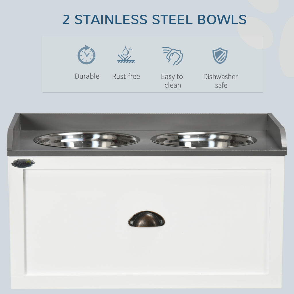 Elevated Dog Feeding Station with Storage for Large Dogs – view 9