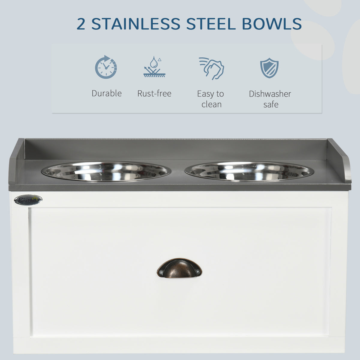 Elevated Dog Feeding Station with Storage for Large Dogs – view 9