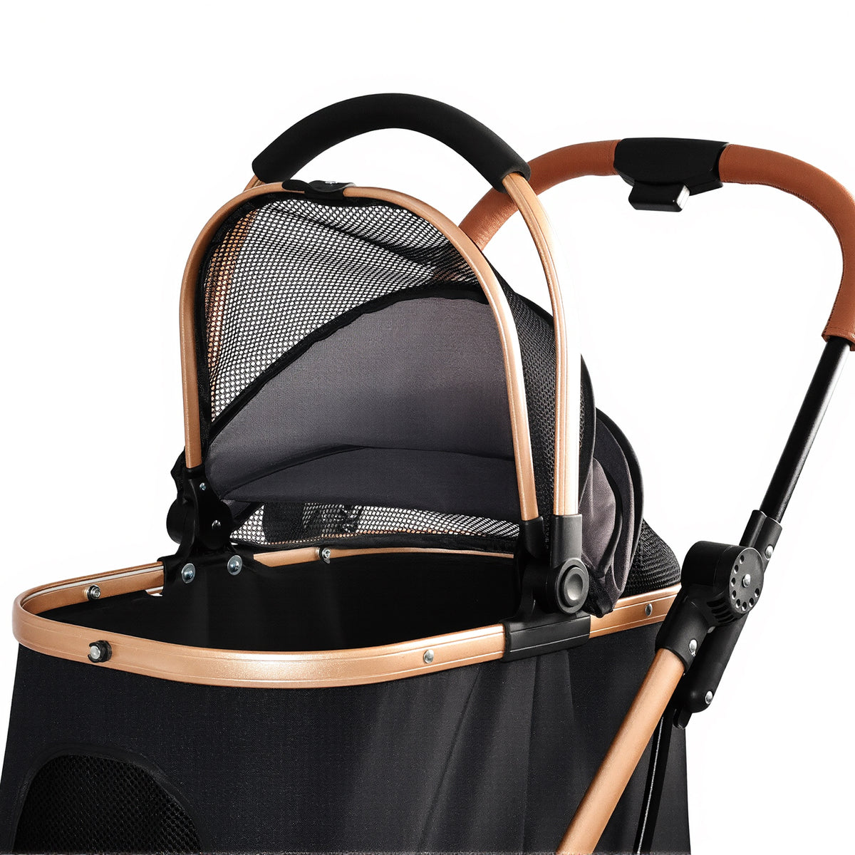 Pet Stroller for Dogs and Cats with Detachable Basket – view 7