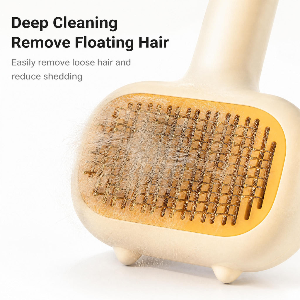 Self-Cleaning Cartoon Bear Pet Brush for Cats and Dogs – view 11