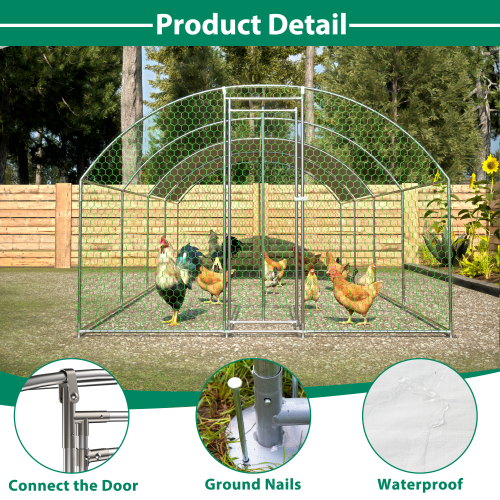 Large Metal Chicken Coop for Poultry Safety and Comfort – view 10
