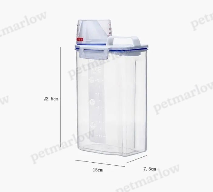 Airtight Container for Rice and Dry Food with Measuring Cup and Carry Handle – view 5