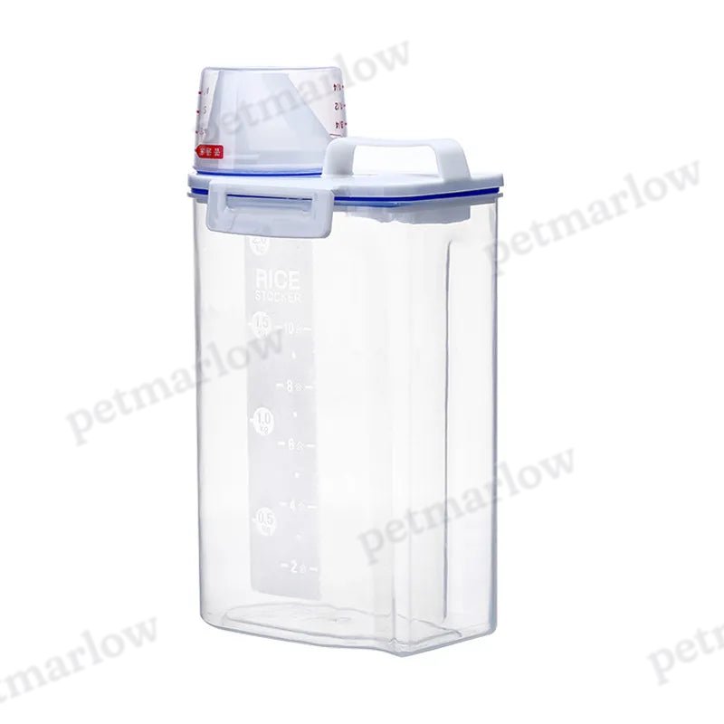 Airtight Container for Rice and Dry Food with Measuring Cup and Carry Handle – view 6