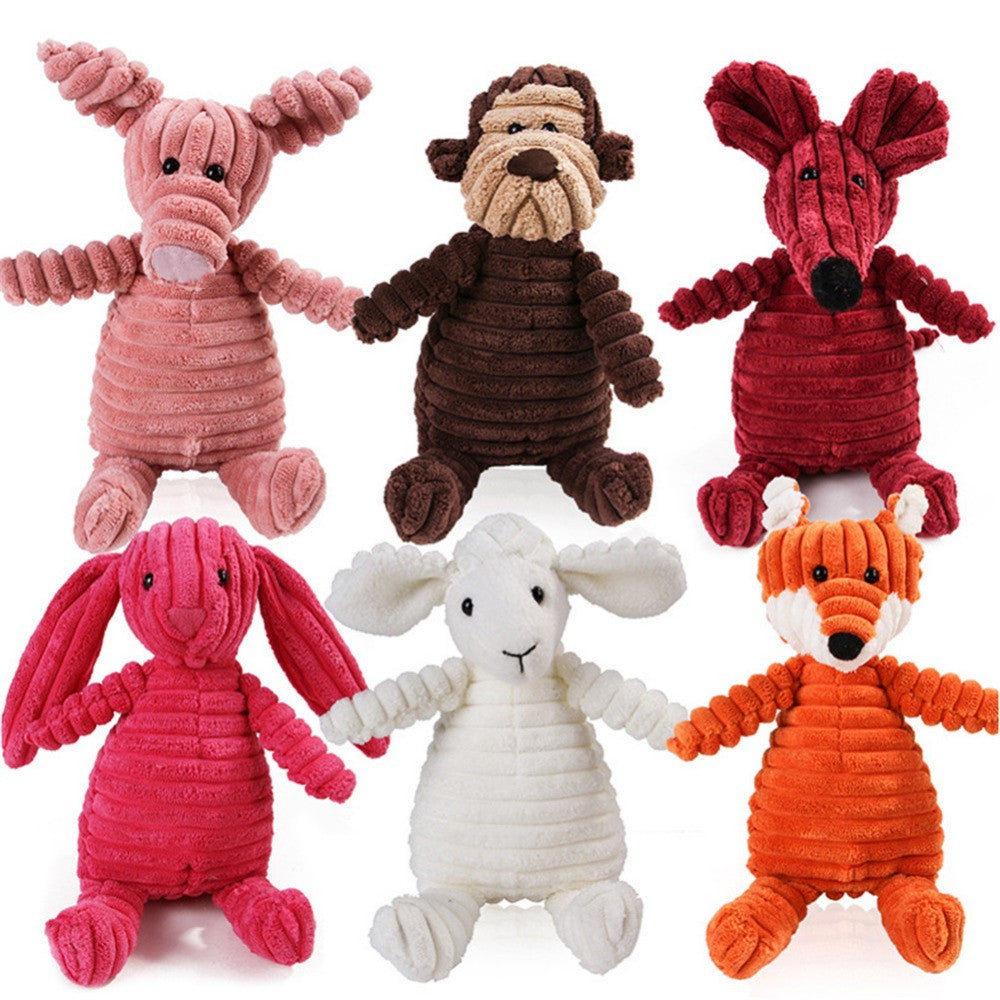 Animal Plush Squeaky Dog Toy