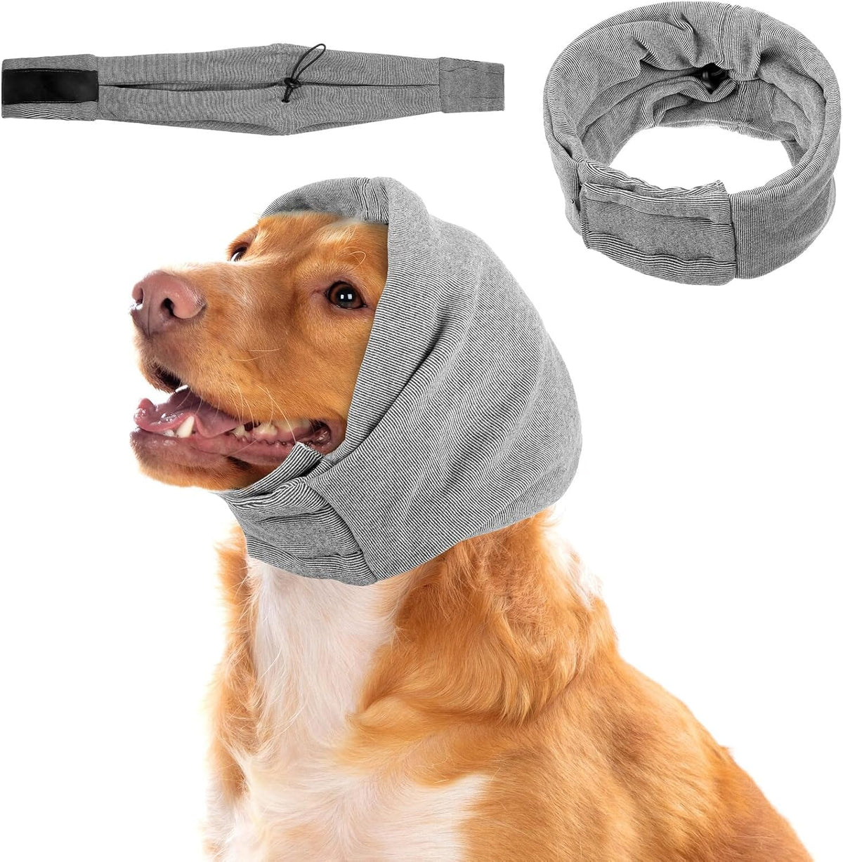 Anxiety Relief Adjustable Pet Ear Muffs for Noise Protection – Gray
