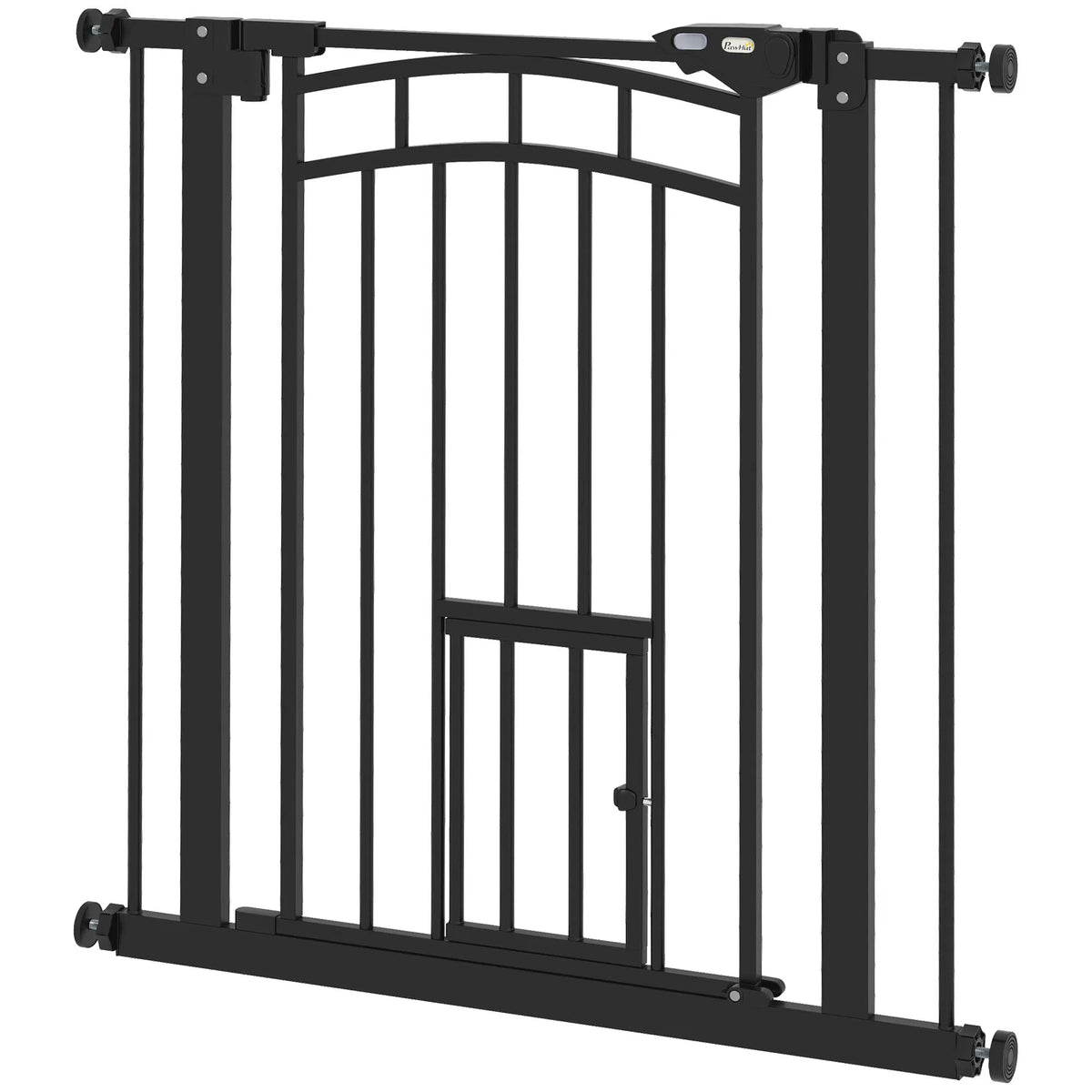 Auto-Close Pet Gate with Cat Door
