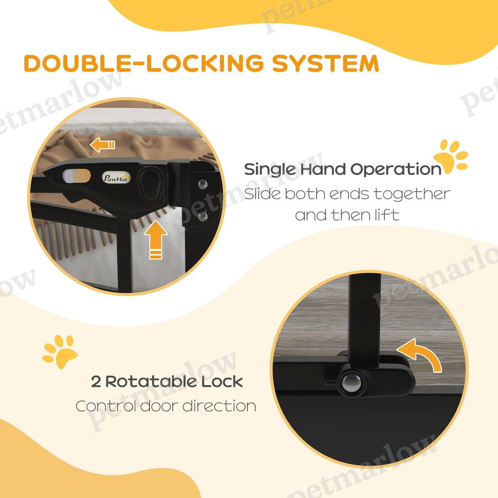 Auto-Close Pet Gate with Cat Door – view 4