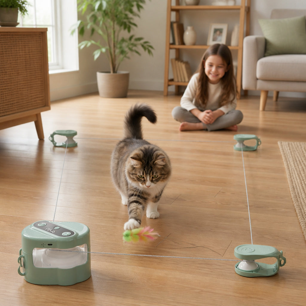 Automatic Cat Chasing Track Toy
