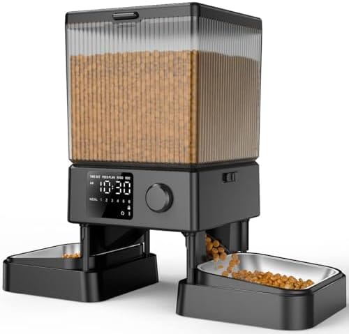 Automatic Cat Feeder for 2 Cats, 20 Cups/5L Automatic Cat Food Dispenser