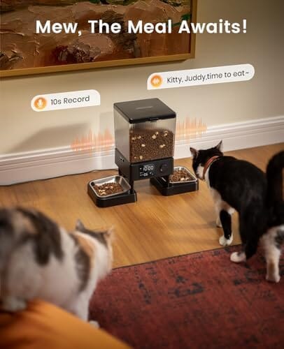 Automatic Cat Feeder for 2 Cats, 20 Cups/5L Automatic Cat Food Dispenser – view 9