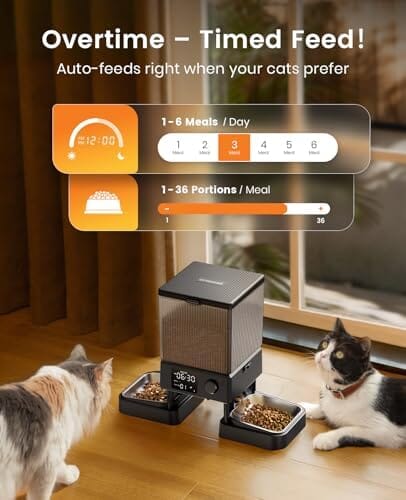 Automatic Cat Feeder for 2 Cats, 20 Cups/5L Automatic Cat Food Dispenser – view 8