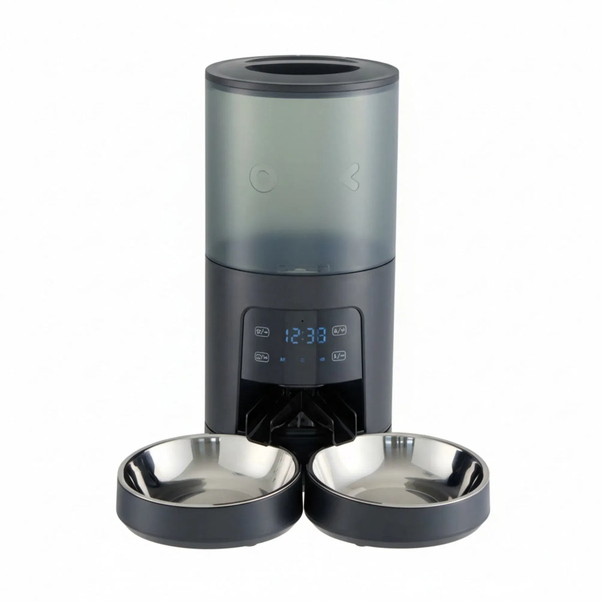 Automatic Cat Feeder with Dual Bowls and Voice Recorder