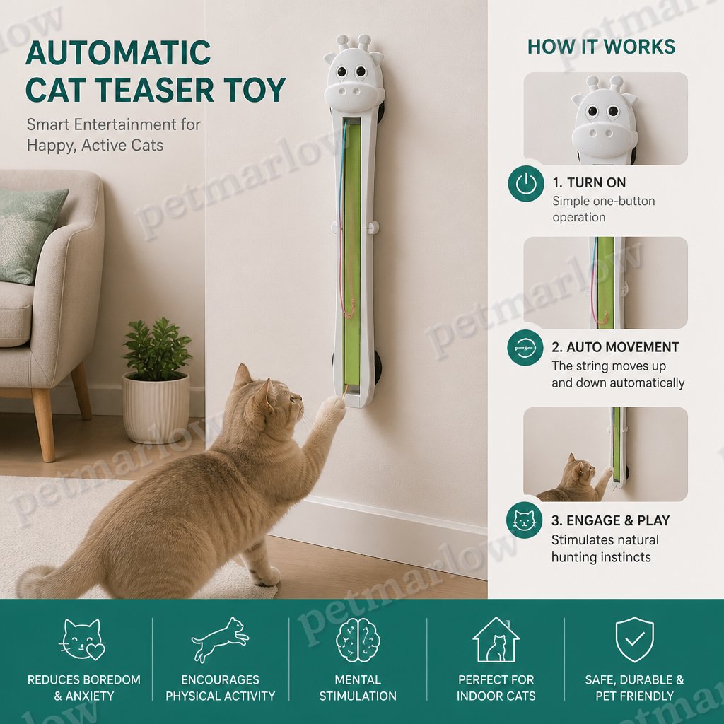 Automatic Cat Teaser Toy for Interactive & Independent Play – view 2