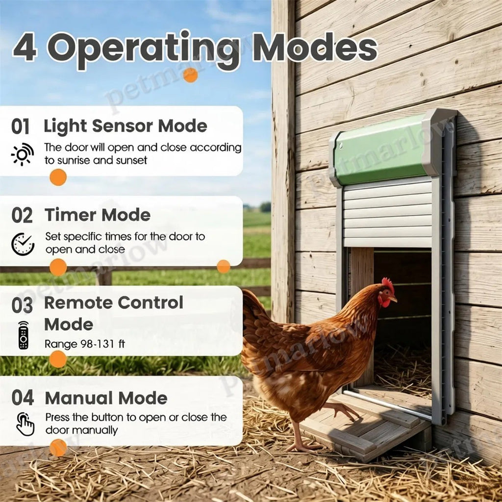 Automatic Chicken Coop Door with Solar Power and Remote Control – view 3