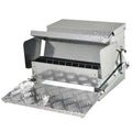 Automatic Chicken Feeder with 25 lbs Capacity for Poultry – Silver / 470x420x335 mm
