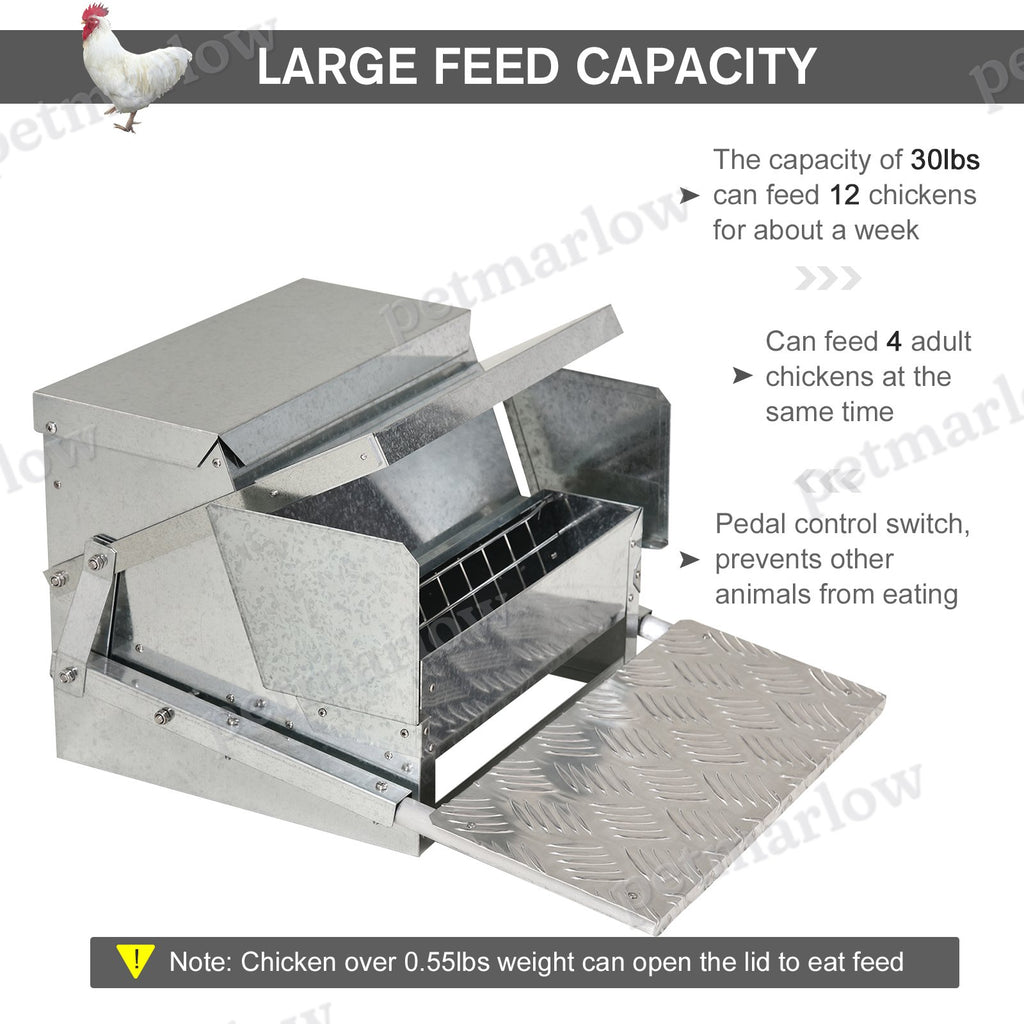 Automatic Chicken Feeder with 25 lbs Capacity for Poultry – view 5
