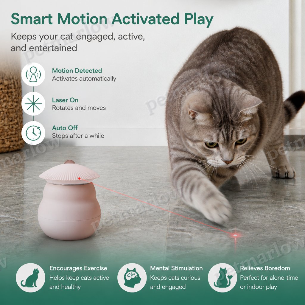 Automatic Motion-Activated Cat Laser Toy – view 2