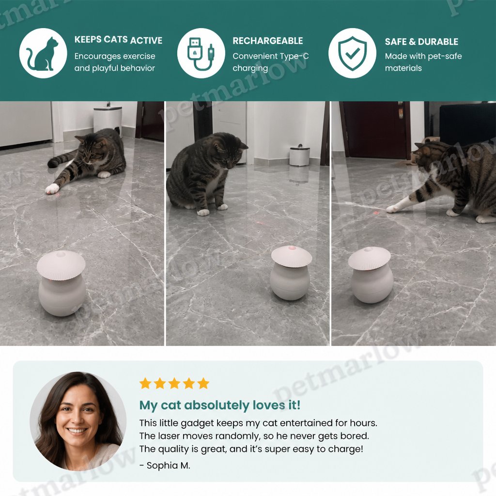 Automatic Motion-Activated Cat Laser Toy – view 4