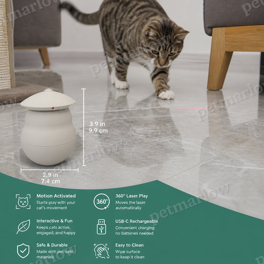Automatic Motion-Activated Cat Laser Toy – view 5